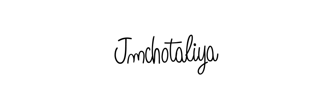 Use a signature maker to create a handwritten signature online. With this signature software, you can design (Angelique-Rose-font-FFP) your own signature for name Jmchotaliya. Jmchotaliya signature style 5 images and pictures png
