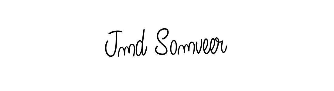 The best way (Angelique-Rose-font-FFP) to make a short signature is to pick only two or three words in your name. The name Jmd Somveer include a total of six letters. For converting this name. Jmd Somveer signature style 5 images and pictures png