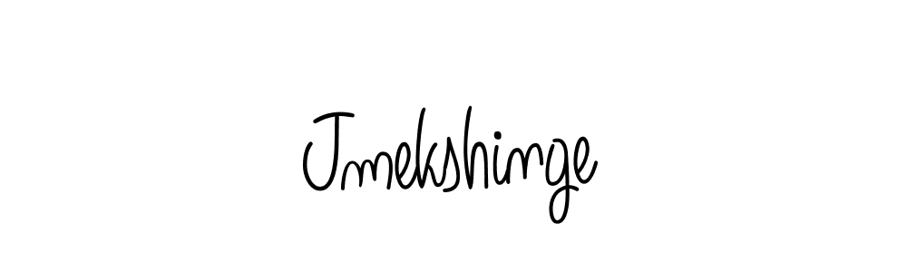 The best way (Angelique-Rose-font-FFP) to make a short signature is to pick only two or three words in your name. The name Jmekshinge include a total of six letters. For converting this name. Jmekshinge signature style 5 images and pictures png