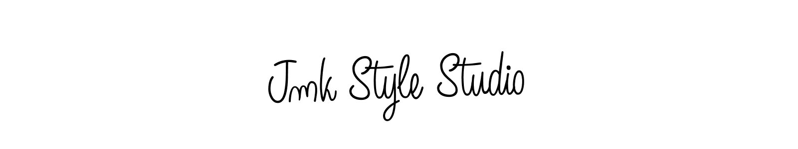 Create a beautiful signature design for name Jmk Style Studio. With this signature (Angelique-Rose-font-FFP) fonts, you can make a handwritten signature for free. Jmk Style Studio signature style 5 images and pictures png