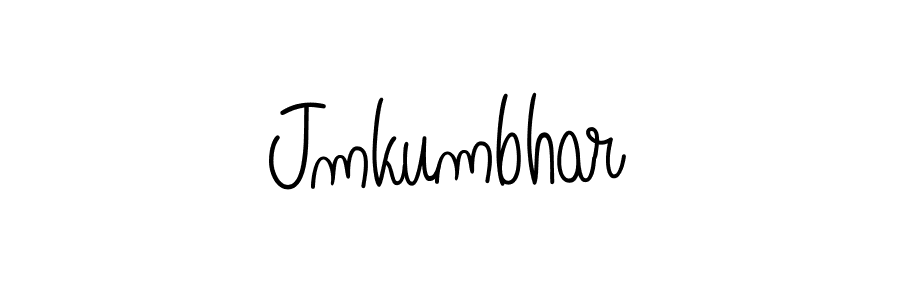 Make a beautiful signature design for name Jmkumbhar. With this signature (Angelique-Rose-font-FFP) style, you can create a handwritten signature for free. Jmkumbhar signature style 5 images and pictures png