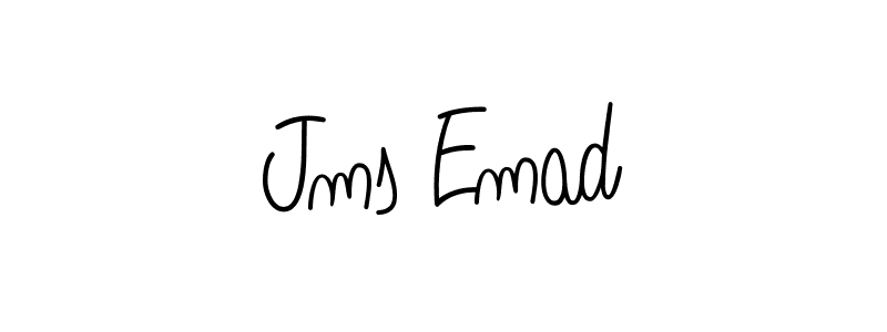 if you are searching for the best signature style for your name Jms Emad. so please give up your signature search. here we have designed multiple signature styles  using Angelique-Rose-font-FFP. Jms Emad signature style 5 images and pictures png