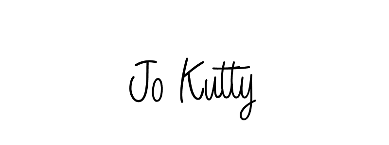 Make a beautiful signature design for name Jo Kutty. With this signature (Angelique-Rose-font-FFP) style, you can create a handwritten signature for free. Jo Kutty signature style 5 images and pictures png