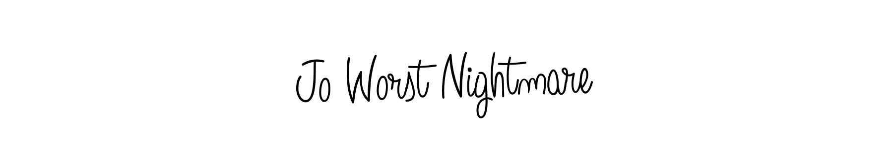 Similarly Angelique-Rose-font-FFP is the best handwritten signature design. Signature creator online .You can use it as an online autograph creator for name Jo Worst Nightmare. Jo Worst Nightmare signature style 5 images and pictures png