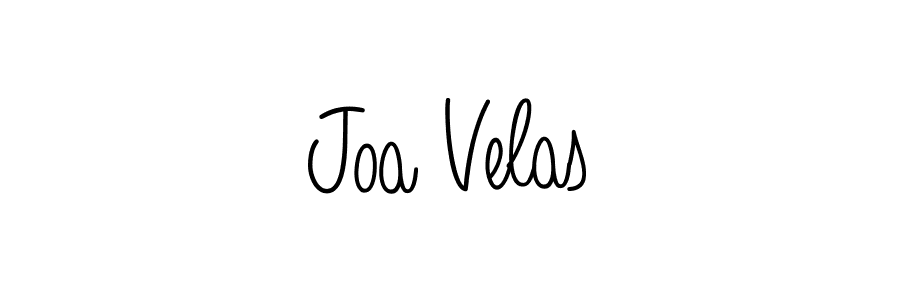 Joa Velas stylish signature style. Best Handwritten Sign (Angelique-Rose-font-FFP) for my name. Handwritten Signature Collection Ideas for my name Joa Velas. Joa Velas signature style 5 images and pictures png