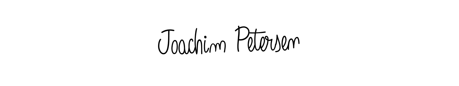 You should practise on your own different ways (Angelique-Rose-font-FFP) to write your name (Joachim Petersen) in signature. don't let someone else do it for you. Joachim Petersen signature style 5 images and pictures png