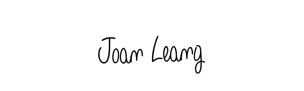 Use a signature maker to create a handwritten signature online. With this signature software, you can design (Angelique-Rose-font-FFP) your own signature for name Joan Leang. Joan Leang signature style 5 images and pictures png
