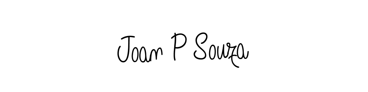 Make a beautiful signature design for name Joan P Souza. With this signature (Angelique-Rose-font-FFP) style, you can create a handwritten signature for free. Joan P Souza signature style 5 images and pictures png