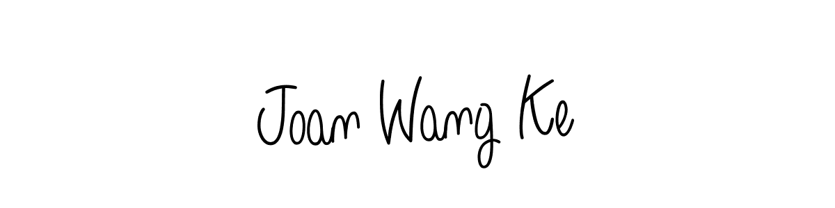 Make a beautiful signature design for name Joan Wang Ke. With this signature (Angelique-Rose-font-FFP) style, you can create a handwritten signature for free. Joan Wang Ke signature style 5 images and pictures png