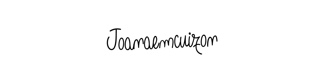 Make a beautiful signature design for name Joanaemcuizon. With this signature (Angelique-Rose-font-FFP) style, you can create a handwritten signature for free. Joanaemcuizon signature style 5 images and pictures png