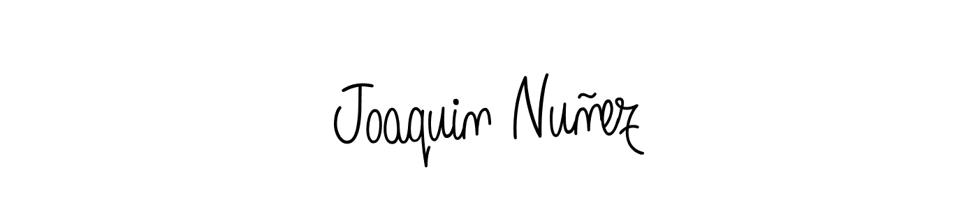 How to make Joaquin Nuñez name signature. Use Angelique-Rose-font-FFP style for creating short signs online. This is the latest handwritten sign. Joaquin Nuñez signature style 5 images and pictures png