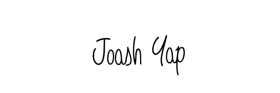 You should practise on your own different ways (Angelique-Rose-font-FFP) to write your name (Joash Yap) in signature. don't let someone else do it for you. Joash Yap signature style 5 images and pictures png