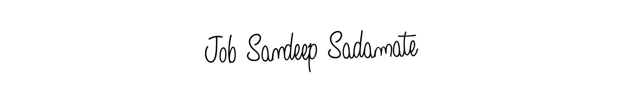 You should practise on your own different ways (Angelique-Rose-font-FFP) to write your name (Job Sandeep Sadamate) in signature. don't let someone else do it for you. Job Sandeep Sadamate signature style 5 images and pictures png