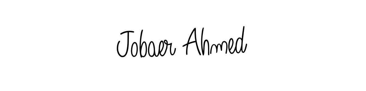 The best way (Angelique-Rose-font-FFP) to make a short signature is to pick only two or three words in your name. The name Jobaer Ahmed include a total of six letters. For converting this name. Jobaer Ahmed signature style 5 images and pictures png