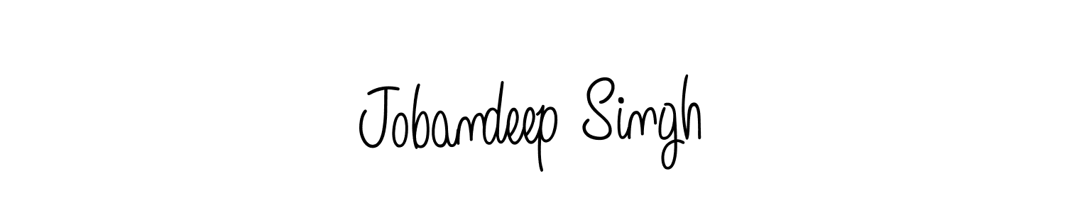 Create a beautiful signature design for name Jobandeep Singh. With this signature (Angelique-Rose-font-FFP) fonts, you can make a handwritten signature for free. Jobandeep Singh signature style 5 images and pictures png