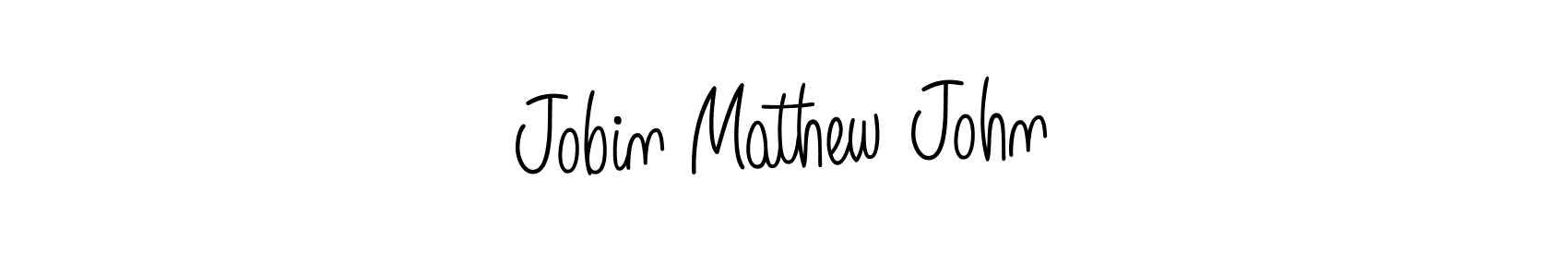Design your own signature with our free online signature maker. With this signature software, you can create a handwritten (Angelique-Rose-font-FFP) signature for name Jobin Mathew John. Jobin Mathew John signature style 5 images and pictures png