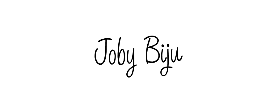 You should practise on your own different ways (Angelique-Rose-font-FFP) to write your name (Joby Biju) in signature. don't let someone else do it for you. Joby Biju signature style 5 images and pictures png