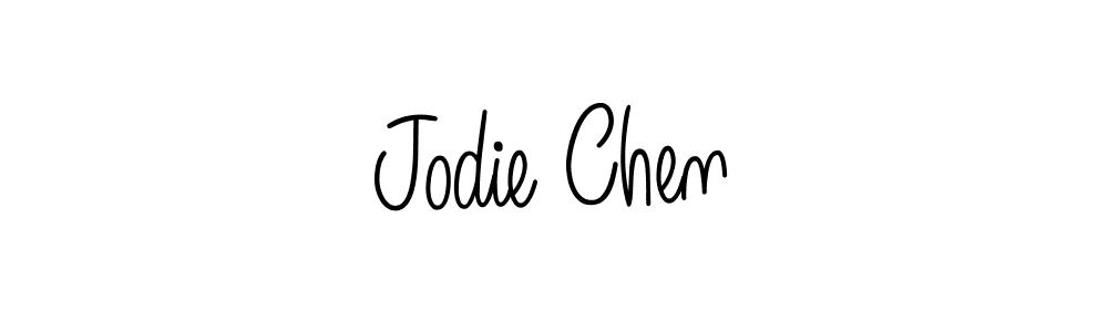 Make a beautiful signature design for name Jodie Chen. With this signature (Angelique-Rose-font-FFP) style, you can create a handwritten signature for free. Jodie Chen signature style 5 images and pictures png