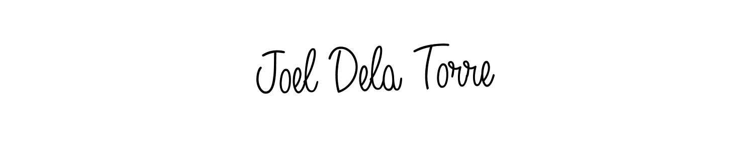 Use a signature maker to create a handwritten signature online. With this signature software, you can design (Angelique-Rose-font-FFP) your own signature for name Joel Dela Torre. Joel Dela Torre signature style 5 images and pictures png