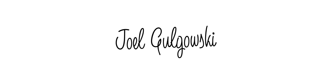 How to make Joel Gulgowski name signature. Use Angelique-Rose-font-FFP style for creating short signs online. This is the latest handwritten sign. Joel Gulgowski signature style 5 images and pictures png