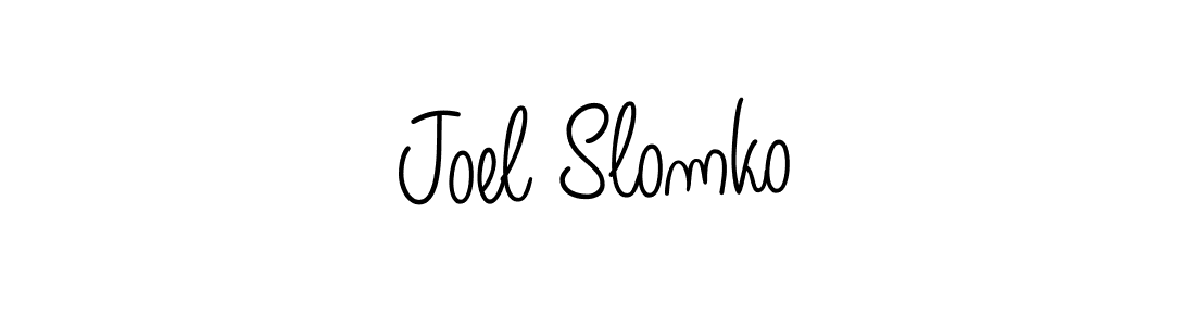 You should practise on your own different ways (Angelique-Rose-font-FFP) to write your name (Joel Slomko) in signature. don't let someone else do it for you. Joel Slomko signature style 5 images and pictures png