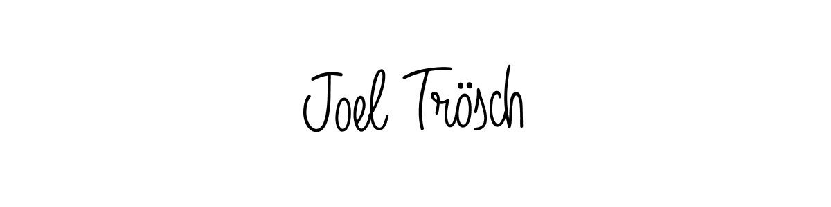 The best way (Angelique-Rose-font-FFP) to make a short signature is to pick only two or three words in your name. The name Joel Trösch include a total of six letters. For converting this name. Joel Trösch signature style 5 images and pictures png