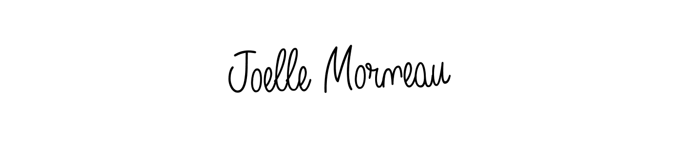 You should practise on your own different ways (Angelique-Rose-font-FFP) to write your name (Joelle Morneau) in signature. don't let someone else do it for you. Joelle Morneau signature style 5 images and pictures png