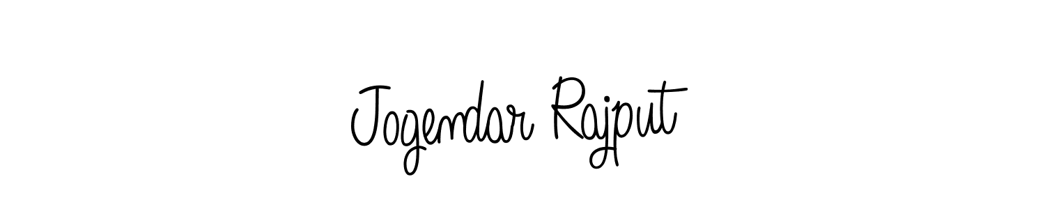 You should practise on your own different ways (Angelique-Rose-font-FFP) to write your name (Jogendar Rajput) in signature. don't let someone else do it for you. Jogendar Rajput signature style 5 images and pictures png