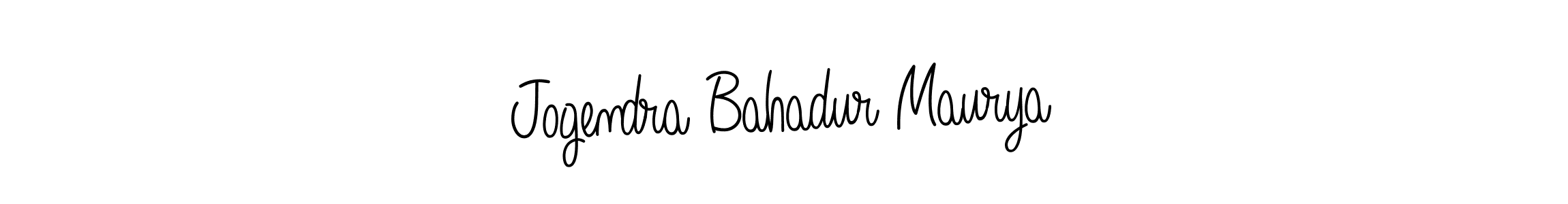 Create a beautiful signature design for name Jogendra Bahadur Maurya. With this signature (Angelique-Rose-font-FFP) fonts, you can make a handwritten signature for free. Jogendra Bahadur Maurya signature style 5 images and pictures png