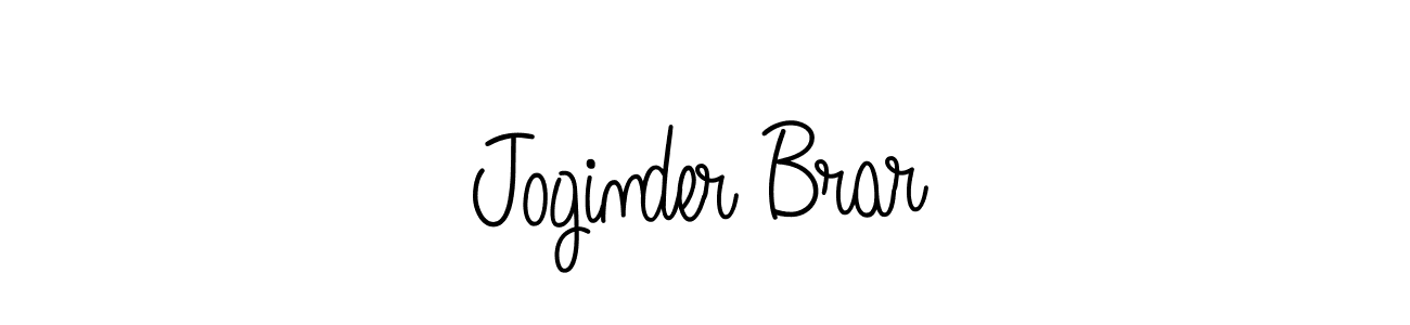 Joginder Brar stylish signature style. Best Handwritten Sign (Angelique-Rose-font-FFP) for my name. Handwritten Signature Collection Ideas for my name Joginder Brar. Joginder Brar signature style 5 images and pictures png