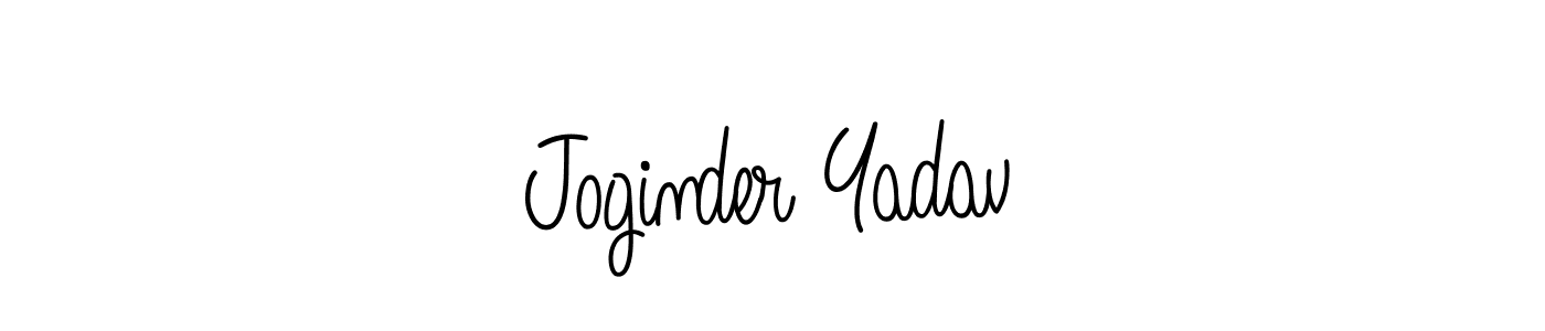 Use a signature maker to create a handwritten signature online. With this signature software, you can design (Angelique-Rose-font-FFP) your own signature for name Joginder Yadav. Joginder Yadav signature style 5 images and pictures png