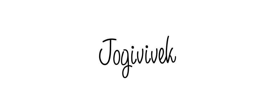 Use a signature maker to create a handwritten signature online. With this signature software, you can design (Angelique-Rose-font-FFP) your own signature for name Jogivivek. Jogivivek signature style 5 images and pictures png