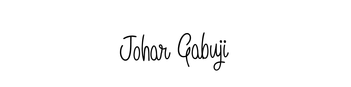 Create a beautiful signature design for name Johar Gabuji. With this signature (Angelique-Rose-font-FFP) fonts, you can make a handwritten signature for free. Johar Gabuji signature style 5 images and pictures png