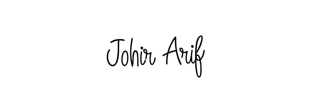 How to make Johir Arif name signature. Use Angelique-Rose-font-FFP style for creating short signs online. This is the latest handwritten sign. Johir Arif signature style 5 images and pictures png