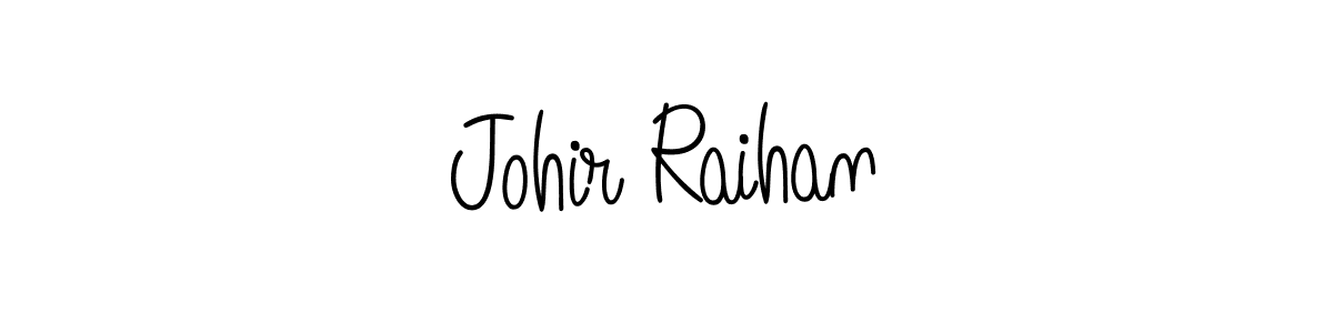 The best way (Angelique-Rose-font-FFP) to make a short signature is to pick only two or three words in your name. The name Johir Raihan include a total of six letters. For converting this name. Johir Raihan signature style 5 images and pictures png