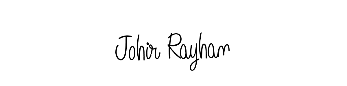 Use a signature maker to create a handwritten signature online. With this signature software, you can design (Angelique-Rose-font-FFP) your own signature for name Johir Rayhan. Johir Rayhan signature style 5 images and pictures png