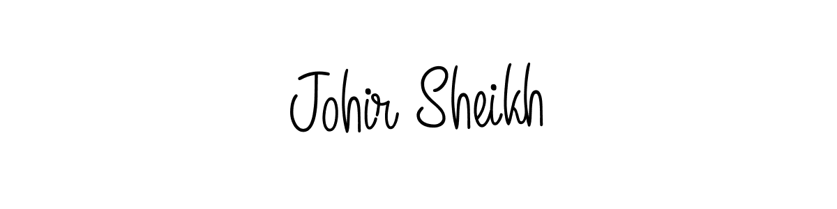 Design your own signature with our free online signature maker. With this signature software, you can create a handwritten (Angelique-Rose-font-FFP) signature for name Johir Sheikh. Johir Sheikh signature style 5 images and pictures png