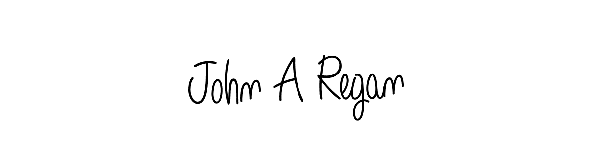 Design your own signature with our free online signature maker. With this signature software, you can create a handwritten (Angelique-Rose-font-FFP) signature for name John A Regan. John A Regan signature style 5 images and pictures png