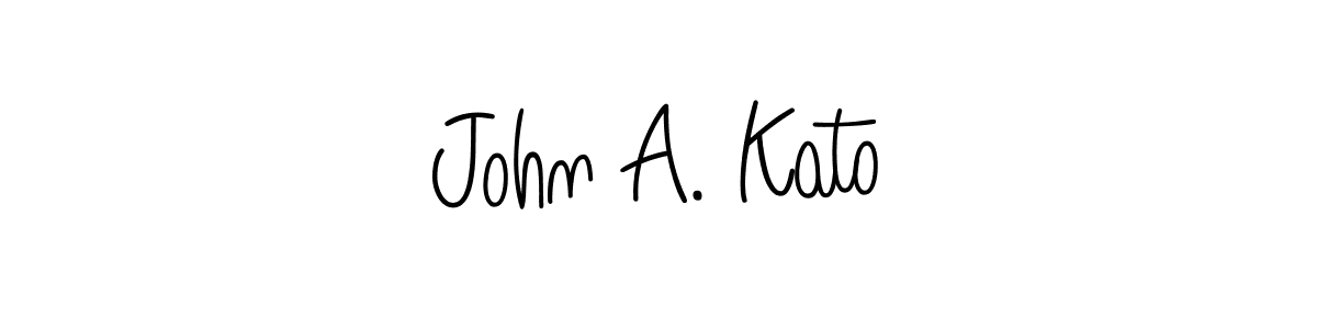 Use a signature maker to create a handwritten signature online. With this signature software, you can design (Angelique-Rose-font-FFP) your own signature for name John A. Kato. John A. Kato signature style 5 images and pictures png