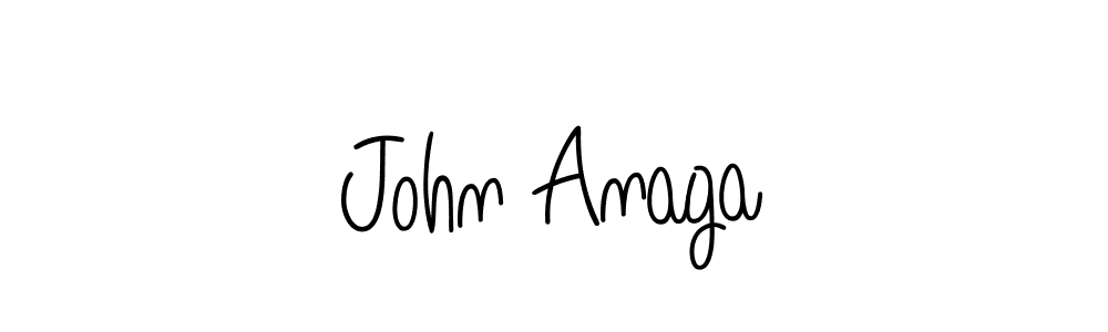 John Anaga stylish signature style. Best Handwritten Sign (Angelique-Rose-font-FFP) for my name. Handwritten Signature Collection Ideas for my name John Anaga. John Anaga signature style 5 images and pictures png