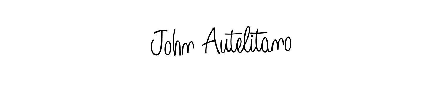 John Autelitano stylish signature style. Best Handwritten Sign (Angelique-Rose-font-FFP) for my name. Handwritten Signature Collection Ideas for my name John Autelitano. John Autelitano signature style 5 images and pictures png