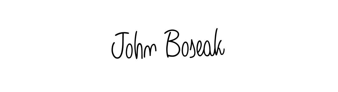 Use a signature maker to create a handwritten signature online. With this signature software, you can design (Angelique-Rose-font-FFP) your own signature for name John Boseak. John Boseak signature style 5 images and pictures png