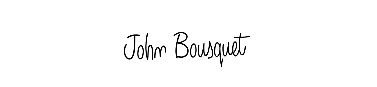 You should practise on your own different ways (Angelique-Rose-font-FFP) to write your name (John Bousquet) in signature. don't let someone else do it for you. John Bousquet signature style 5 images and pictures png