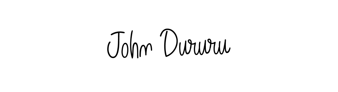 Make a beautiful signature design for name John Dururu. With this signature (Angelique-Rose-font-FFP) style, you can create a handwritten signature for free. John Dururu signature style 5 images and pictures png