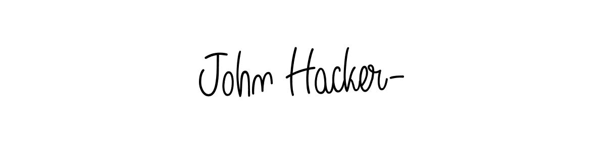 if you are searching for the best signature style for your name John Hacker-. so please give up your signature search. here we have designed multiple signature styles  using Angelique-Rose-font-FFP. John Hacker- signature style 5 images and pictures png