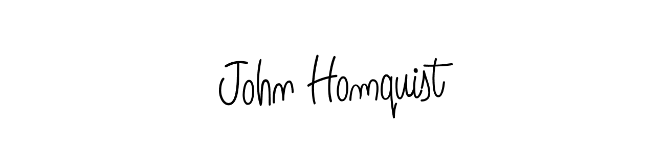 You should practise on your own different ways (Angelique-Rose-font-FFP) to write your name (John Homquist) in signature. don't let someone else do it for you. John Homquist signature style 5 images and pictures png