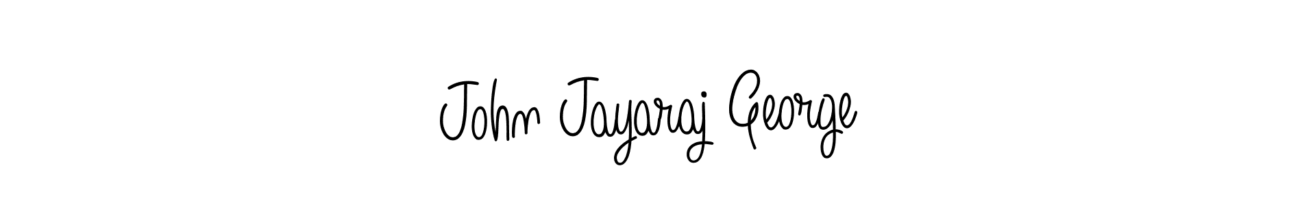 How to make John Jayaraj George name signature. Use Angelique-Rose-font-FFP style for creating short signs online. This is the latest handwritten sign. John Jayaraj George signature style 5 images and pictures png