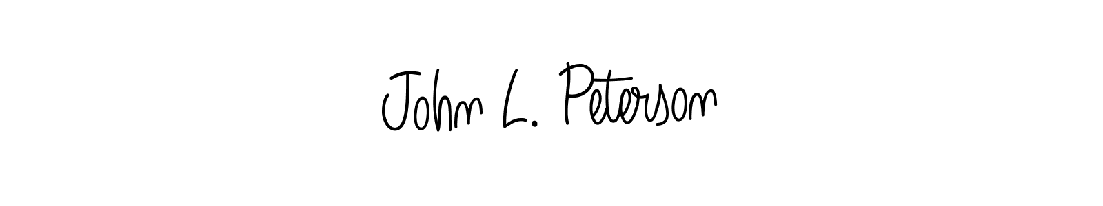 Make a beautiful signature design for name John L. Peterson. With this signature (Angelique-Rose-font-FFP) style, you can create a handwritten signature for free. John L. Peterson signature style 5 images and pictures png