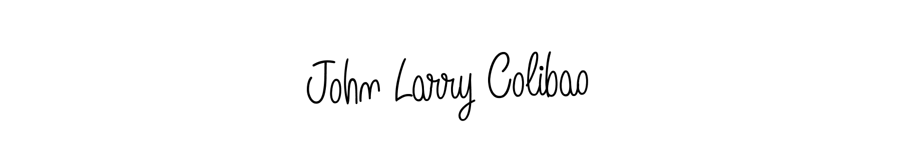 The best way (Angelique-Rose-font-FFP) to make a short signature is to pick only two or three words in your name. The name John Larry Colibao include a total of six letters. For converting this name. John Larry Colibao signature style 5 images and pictures png