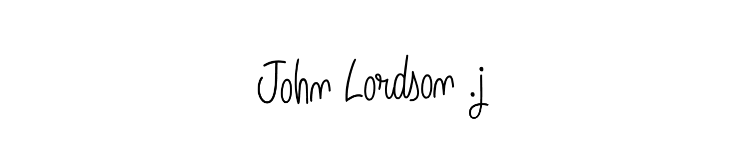 You should practise on your own different ways (Angelique-Rose-font-FFP) to write your name (John Lordson .j) in signature. don't let someone else do it for you. John Lordson .j signature style 5 images and pictures png